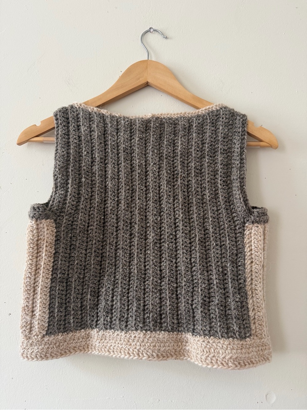 crochet wool vest